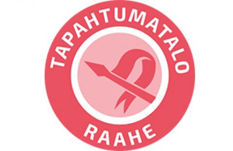 Tapahtumatalo Raahen logo. Logon suunnittelu: Merja Hammar WTF:n suunnitteleman Raahen kaupungin brändi-ilmeen pohjalta.